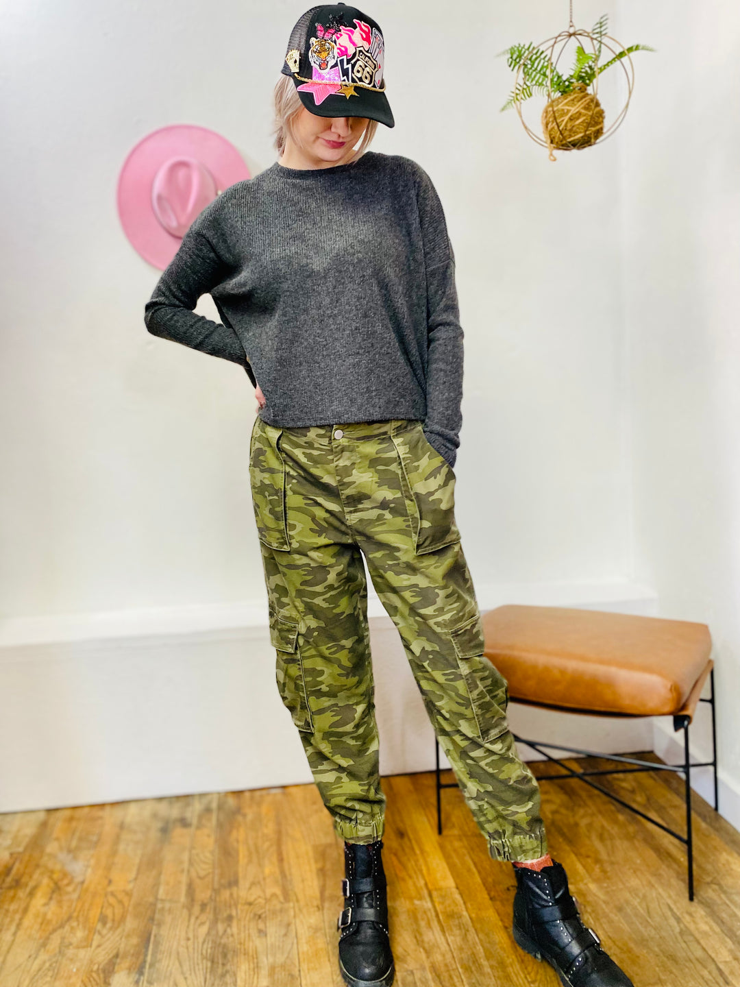 Sandy Cargo Pants - Hunter Camo DEAR JOHN-Bottoms and Jeans-Anatomy Clothing Boutique in Brenham, Texas