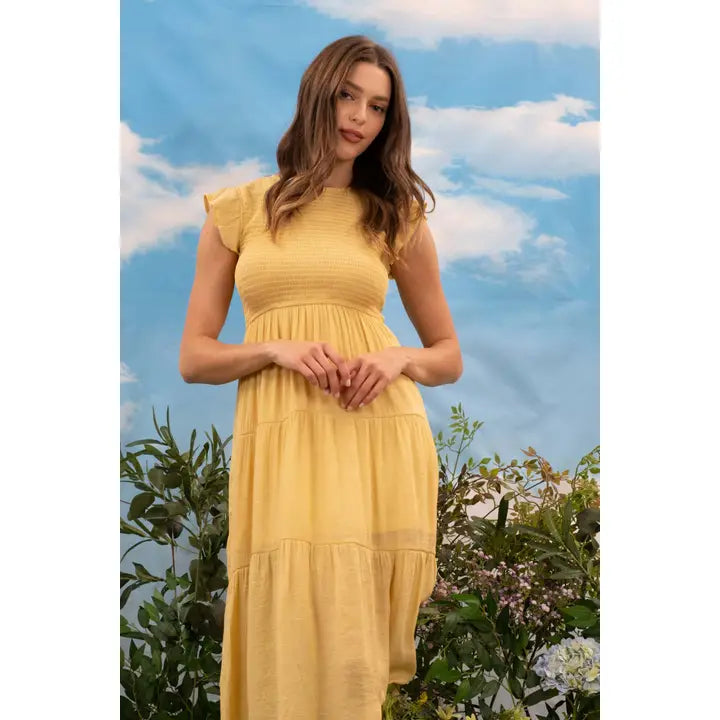 Golden Hour Yellow Midi Dress Golden Hour Yellow Midi Dress