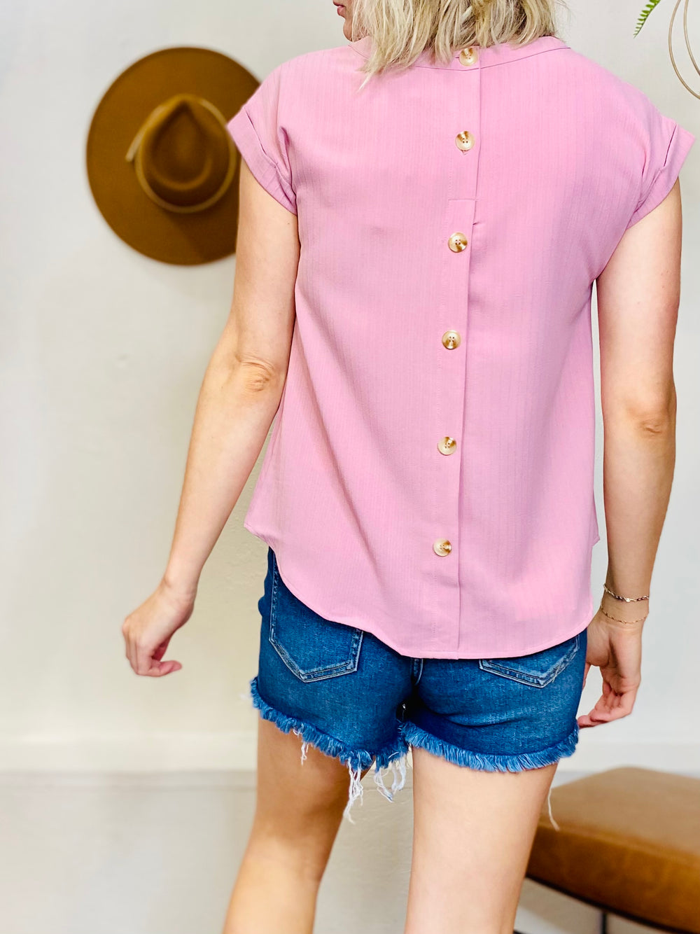 Eyelet Woven Top-Tops-Anatomy Clothing Boutique in Brenham, Texas