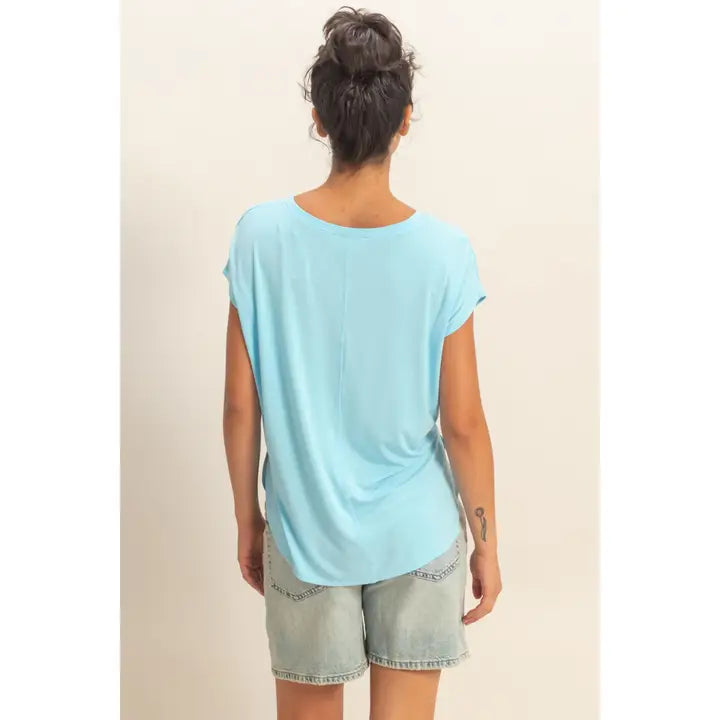 Fresh Air Favorite Top - Blue-Tops-Anatomy Clothing Boutique in Brenham, Texas