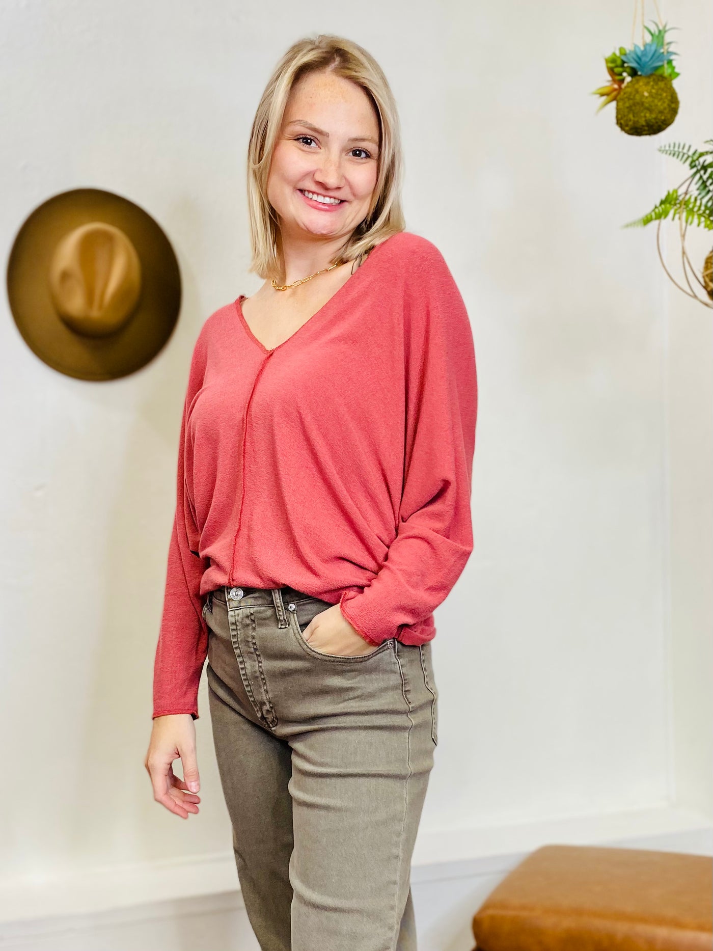 Tribeca Long Sleeve Top-Tops-Anatomy Clothing Boutique in Brenham, Texas