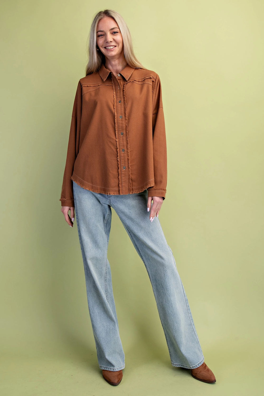 Beth Button Down Top-Tops-Anatomy Clothing Boutique in Brenham, Texas