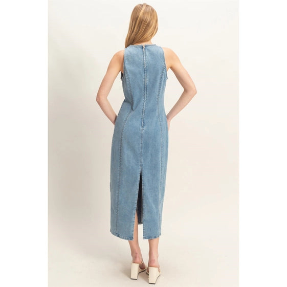Blue Jean Baby Dress-Dresses-Anatomy Clothing Boutique in Brenham, Texas