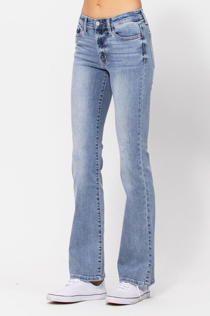 Mid Rise Boot Cut Jean JUDY BLUE-Bottoms and Jeans-Anatomy Clothing Boutique in Brenham, Texas