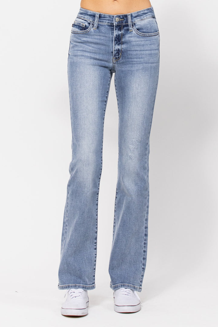 Mid Rise Boot Cut Jean JUDY BLUE-Bottoms and Jeans-Anatomy Clothing Boutique in Brenham, Texas