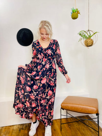 Garber Floral Maxi Dress BILA 77-Dresses-Anatomy Clothing Boutique in Brenham, Texas