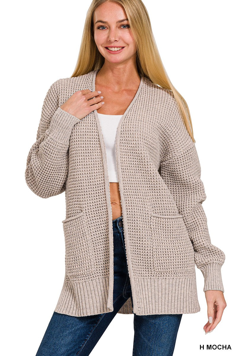 Taylor Knit Cardigan - Mocha-Tops-Anatomy Clothing Boutique in Brenham, Texas