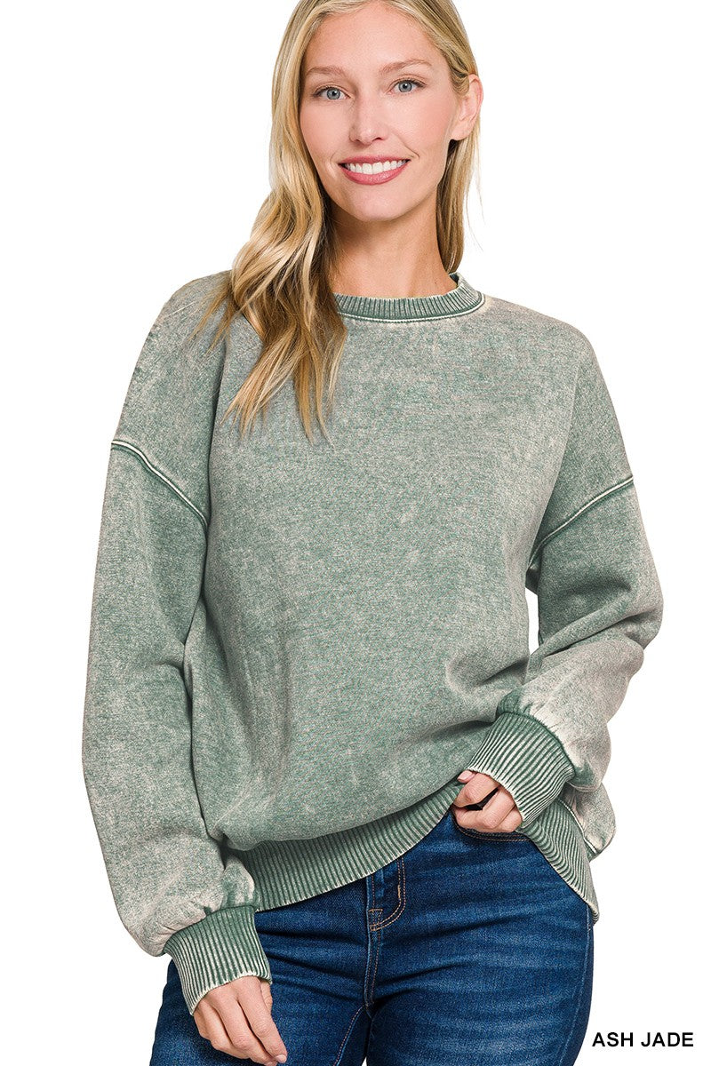 Cam Basic Pullover - Ash Jade-Tops-Anatomy Clothing Boutique in Brenham, Texas