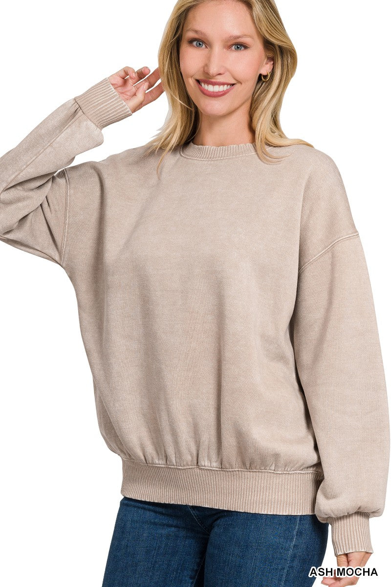 Cam Basic Pullover - Ash Mocha-Tops-Anatomy Clothing Boutique in Brenham, Texas