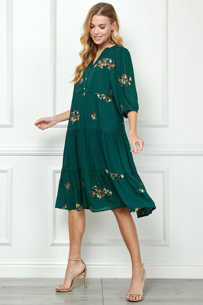 Press Tour Clothing Brand A Star Is Born Dress Shop Lotte Embroidered Midi Dress Emerald Press Tour Clothing Brand A Star Is Born Dress Shop Lotte Embroidered Midi Dress Emerald