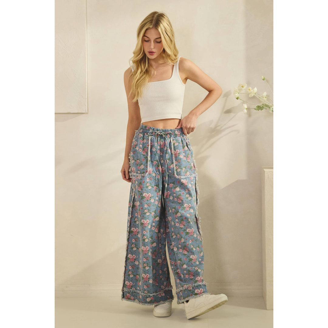 Boho Garden Denim Pants-Bottoms and Jeans-Anatomy Clothing Boutique in Brenham, Texas