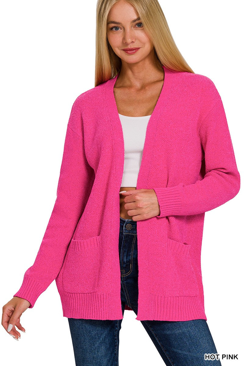 Pretty in Pink Soft Cardigan-Tops-Anatomy Clothing Boutique in Brenham, Texas