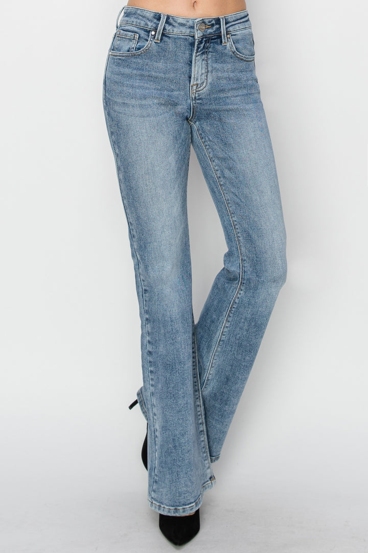 Mid Rise Flare Jeans RISEN-Bottoms and Jeans-Anatomy Clothing Boutique in Brenham, Texas