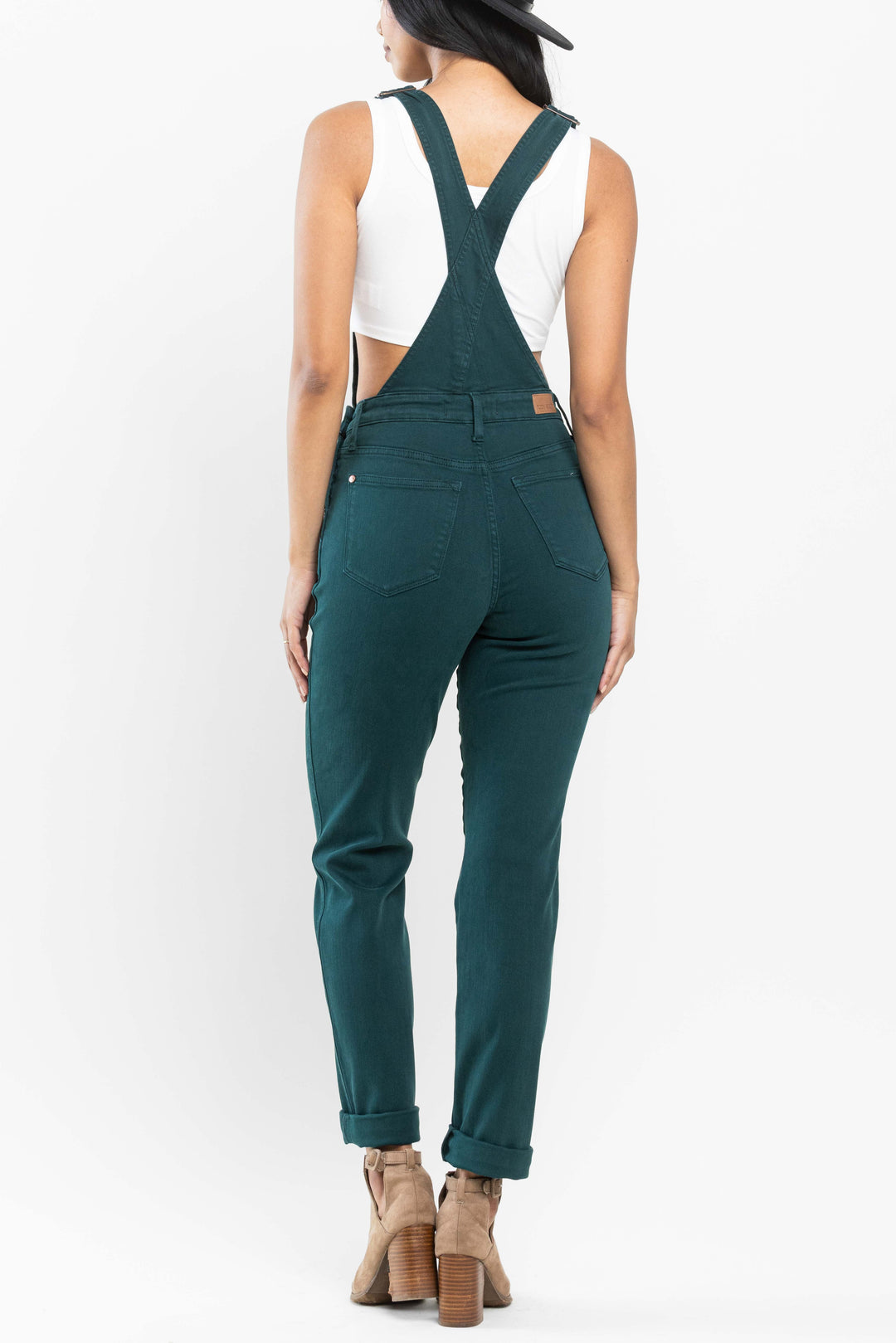 Cassandra Teal Overalls JUDY BLUE-Jumpsuits & Rompers-Anatomy Clothing Boutique in Brenham, Texas