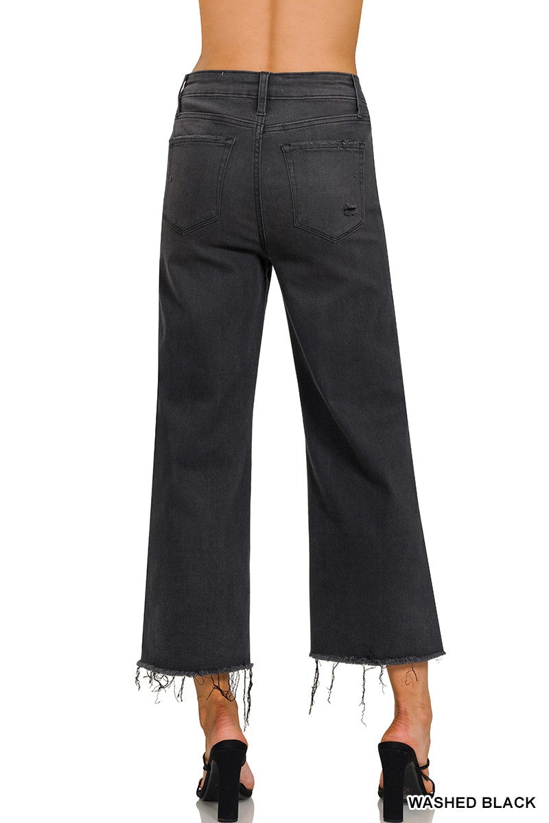 Morgan Cropped Wide Leg Jean-Bottoms and Jeans-Anatomy Clothing Boutique in Brenham, Texas