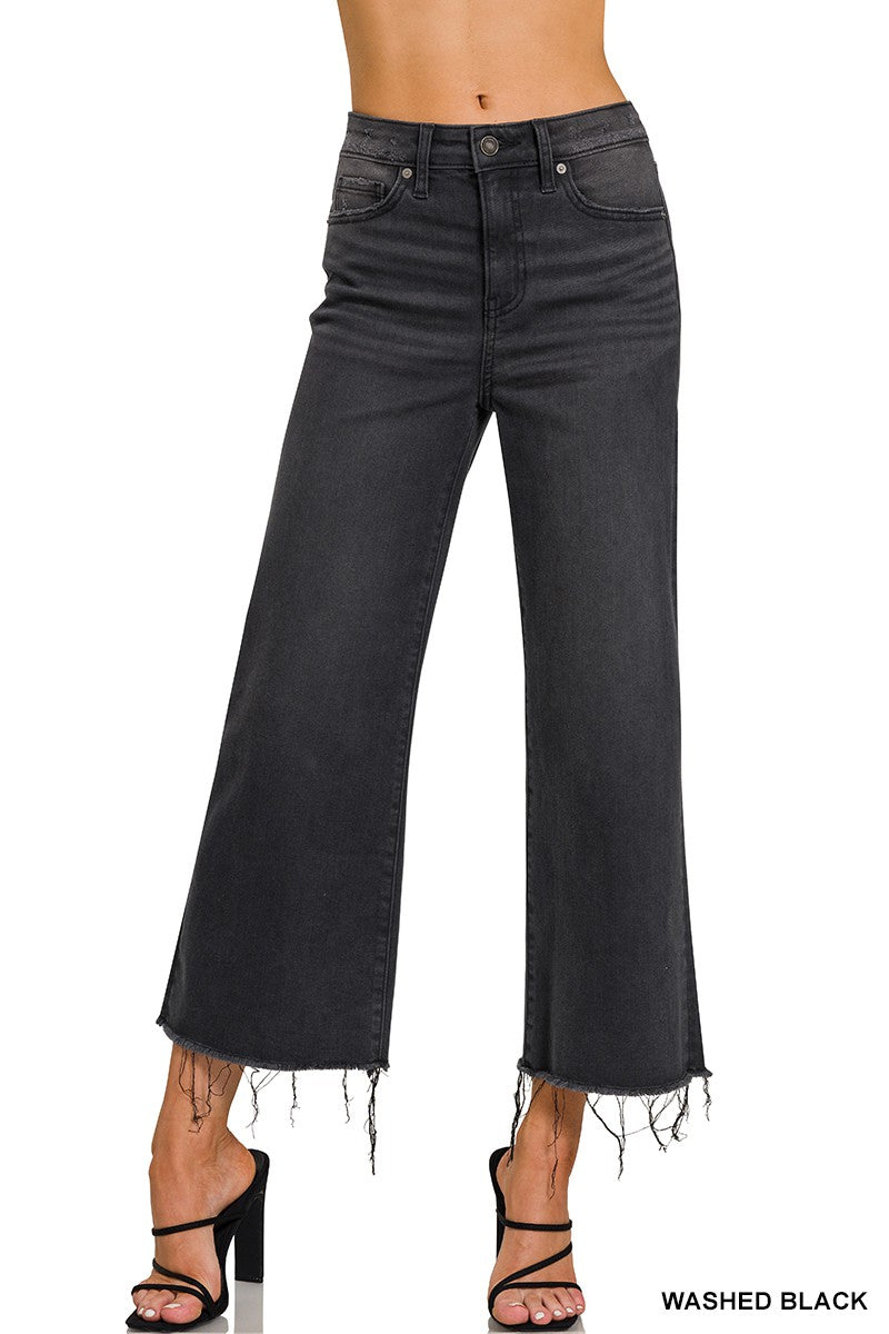 Morgan Cropped Wide Leg Jean-Bottoms and Jeans-Anatomy Clothing Boutique in Brenham, Texas