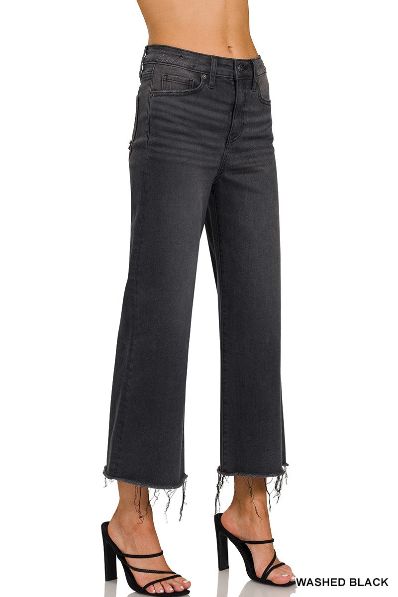 Morgan Cropped Wide Leg Jean-Bottoms and Jeans-Anatomy Clothing Boutique in Brenham, Texas