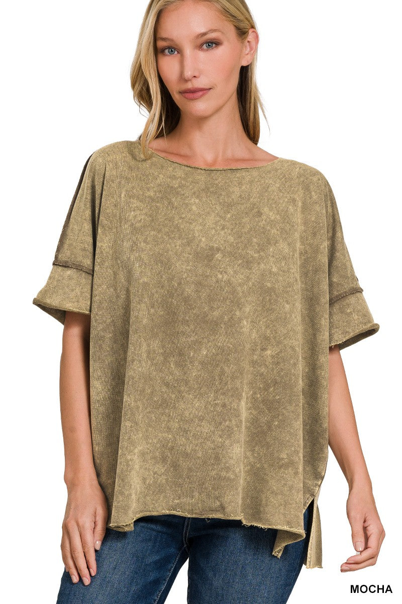 Terry Oversized Tee-Tops-Anatomy Clothing Boutique in Brenham, Texas