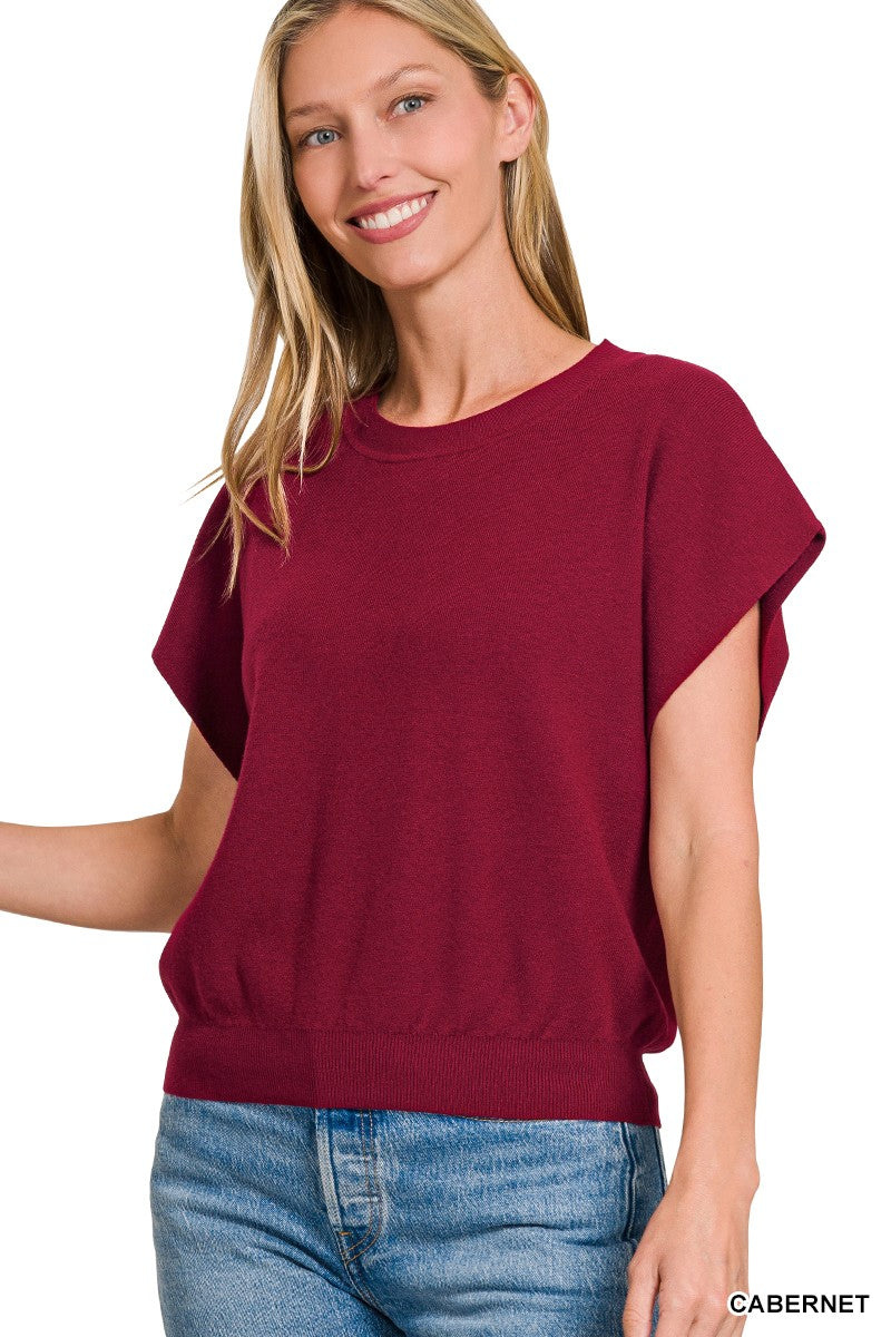 Maycie Crew Neck Dolman Sweater-Tops-Anatomy Clothing Boutique in Brenham, Texas