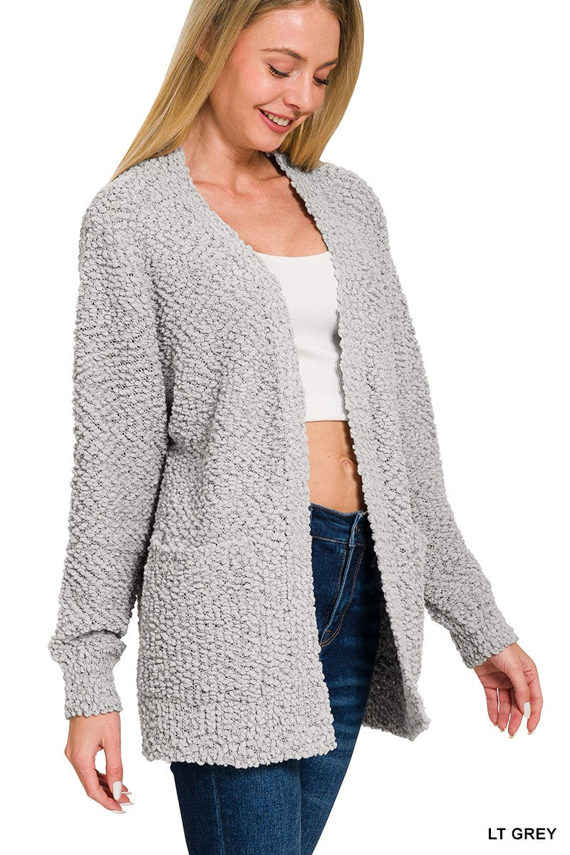 Oversized Popcorn Cardi-Tops-Anatomy Clothing Boutique in Brenham, Texas