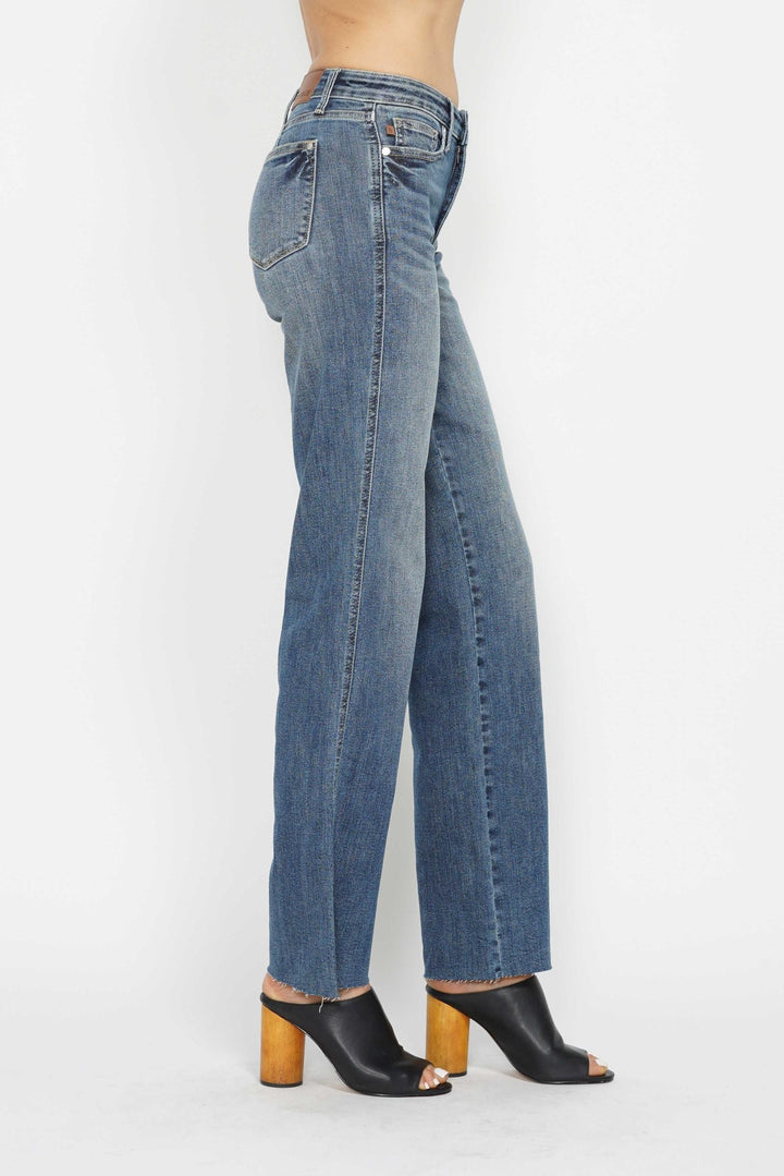 Mid Rise Tummy Control Jean JUDY BLUE-Bottoms and Jeans-Anatomy Clothing Boutique in Brenham, Texas