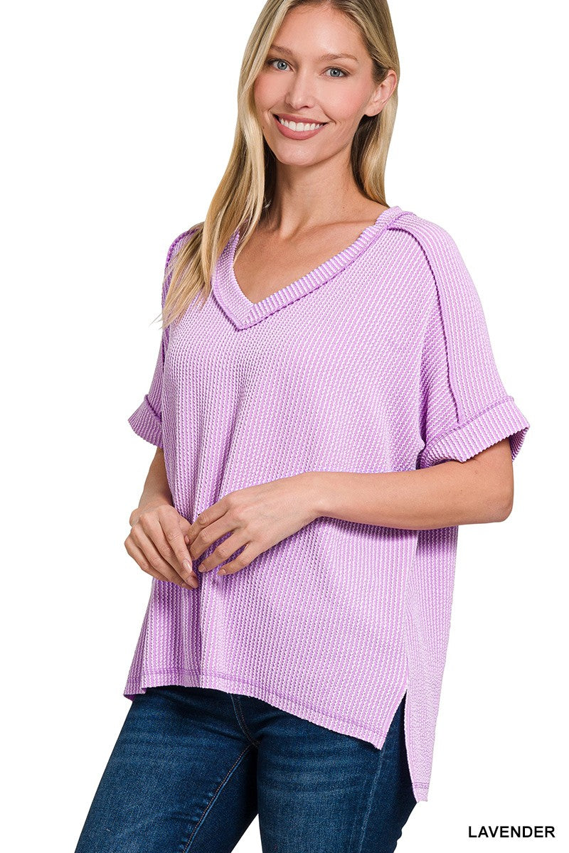 Roll With It Relaxed Tee - Lavender-Tops-Anatomy Clothing Boutique in Brenham, Texas