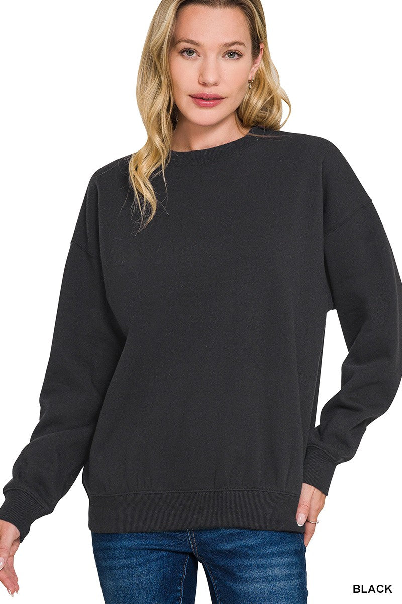 Zayne Basic Pullover - Black-Tops-Anatomy Clothing Boutique in Brenham, Texas