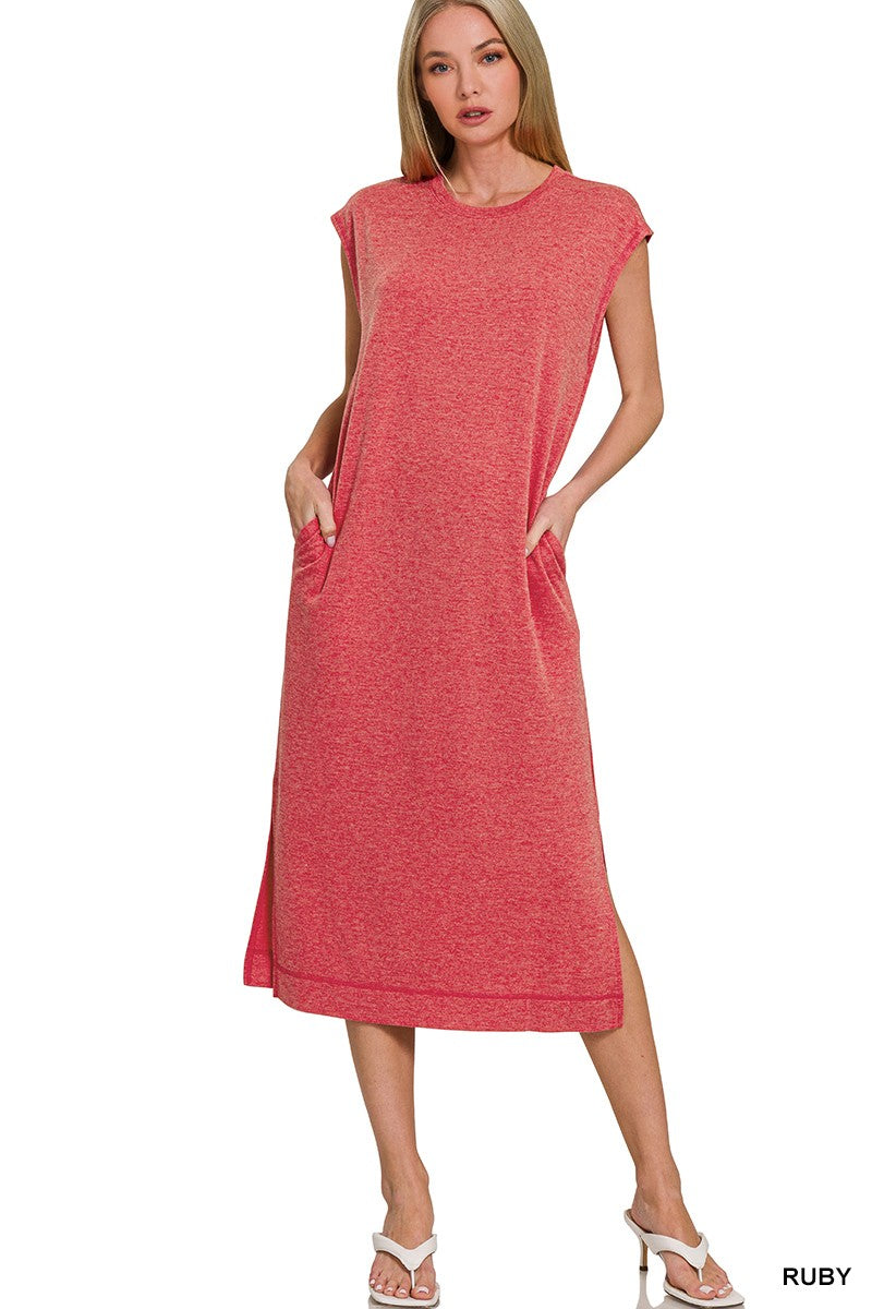 Sarah Washed Midi Dress - Ruby-Dresses-Anatomy Clothing Boutique in Brenham, Texas