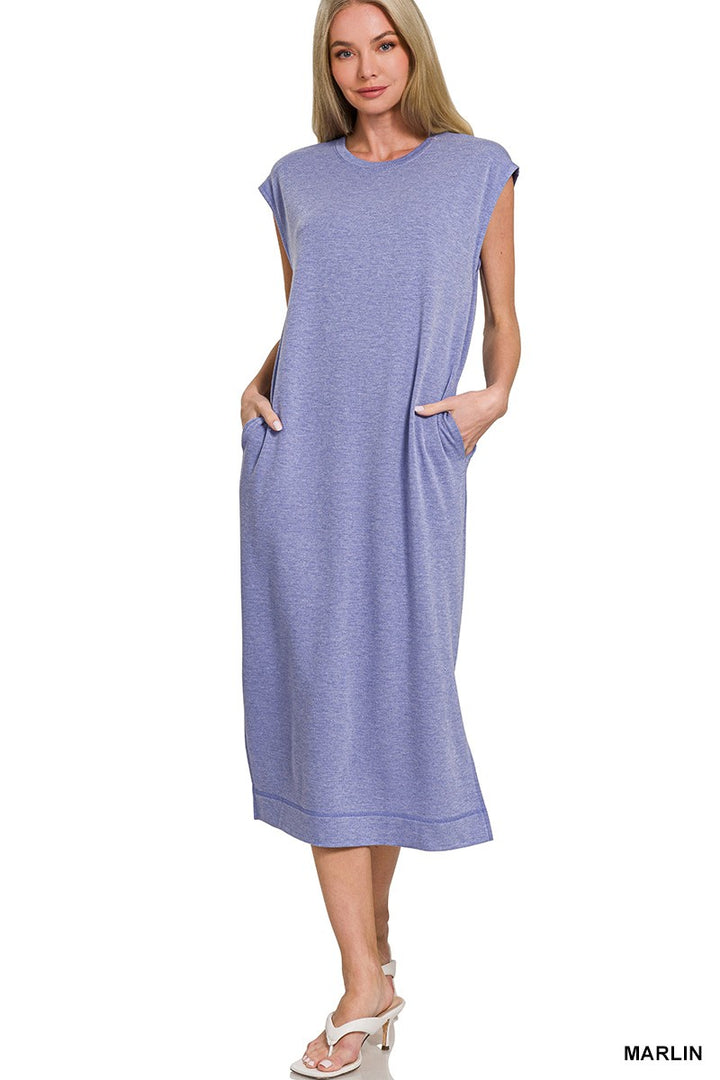 Sarah Washed Midi Dress - Marlin-Dresses-Anatomy Clothing Boutique in Brenham, Texas