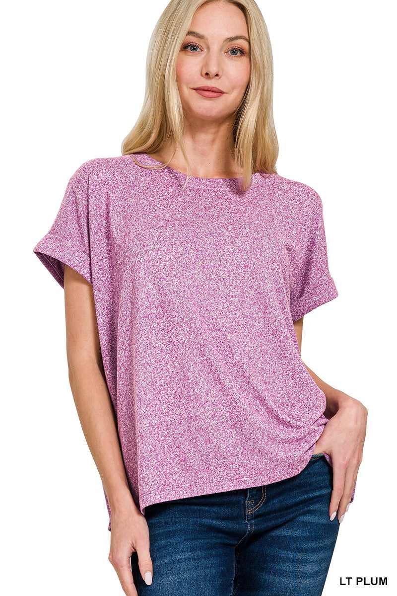 Essential Crew Neck Tee - Fuschia-Tops-Anatomy Clothing Boutique in Brenham, Texas