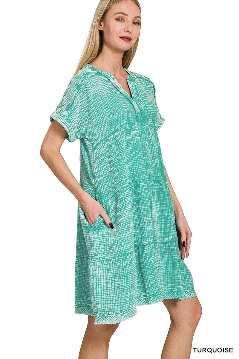 Easy Going Tiered Linen Dress-Dresses-Anatomy Clothing Boutique in Brenham, Texas