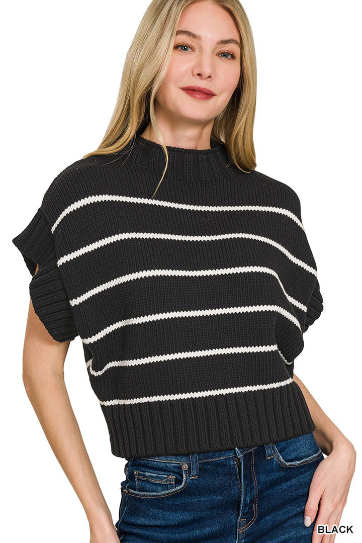 Paige Mock Neck Sweater-Tops-Anatomy Clothing Boutique in Brenham, Texas