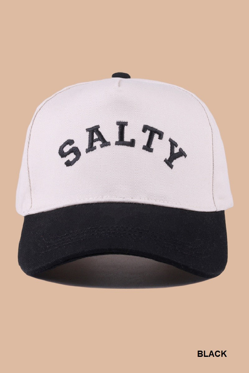 Salty Two Tone Canvas Hat-Accessories-Anatomy Clothing Boutique in Brenham, Texas