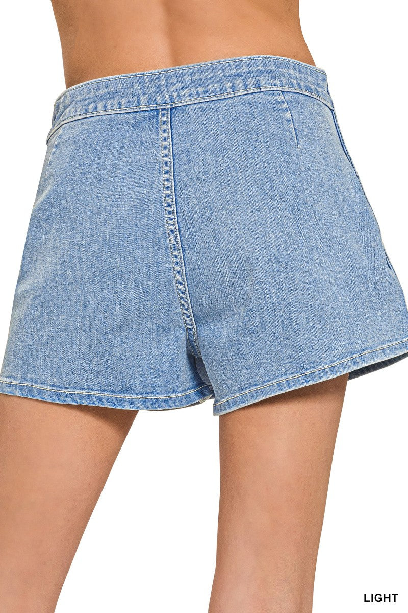 Kit Denim Skort-Bottoms and Jeans-Anatomy Clothing Boutique in Brenham, Texas