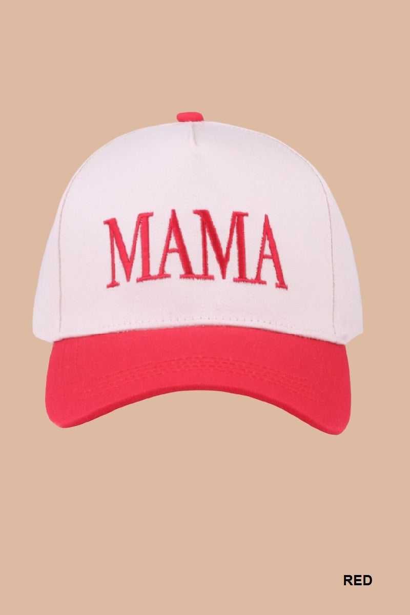 Mama Two Tone Canvas Hat-Accessories-Anatomy Clothing Boutique in Brenham, Texas