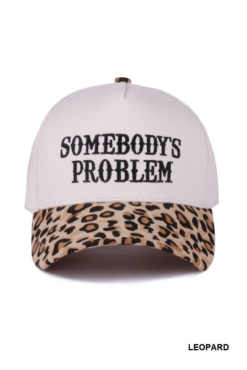 Somebody's Problem Two Tone Canvas Hat-Accessories-Anatomy Clothing Boutique in Brenham, Texas