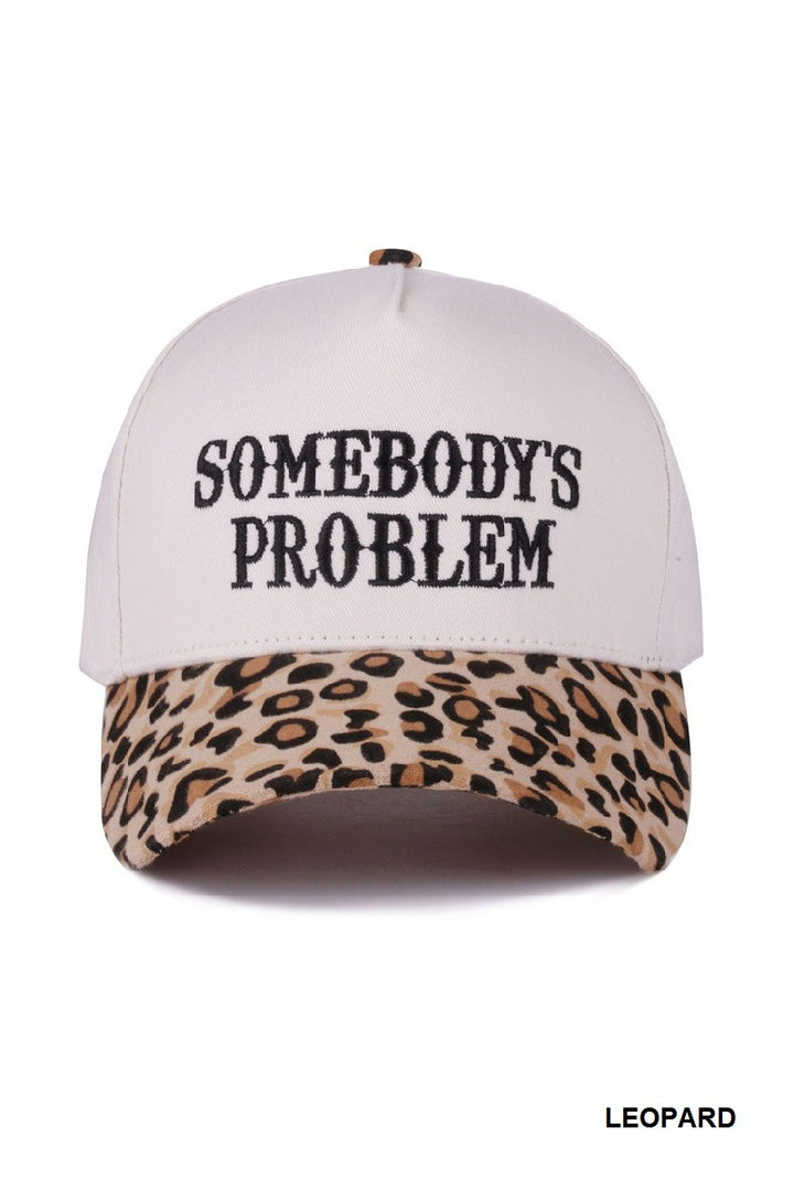 Somebody's Problem Two Tone Canvas Hat-Accessories-Anatomy Clothing Boutique in Brenham, Texas