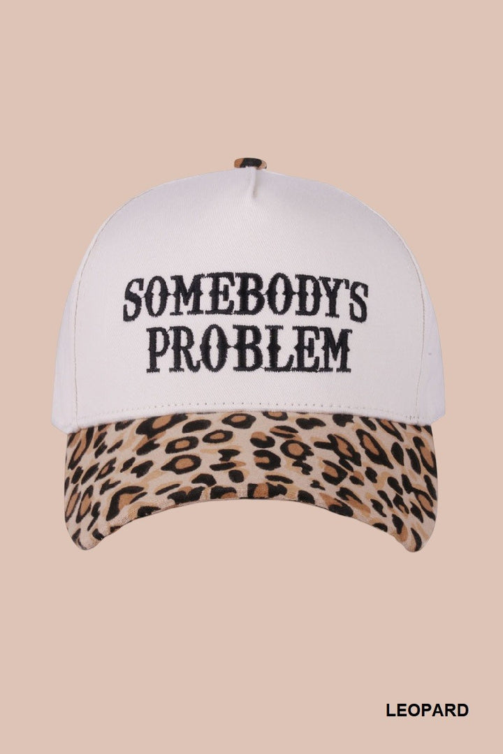 Somebody's Problem Two Tone Canvas Hat-Accessories-Anatomy Clothing Boutique in Brenham, Texas
