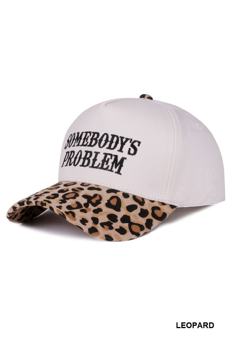 Somebody's Problem Two Tone Canvas Hat-Accessories-Anatomy Clothing Boutique in Brenham, Texas