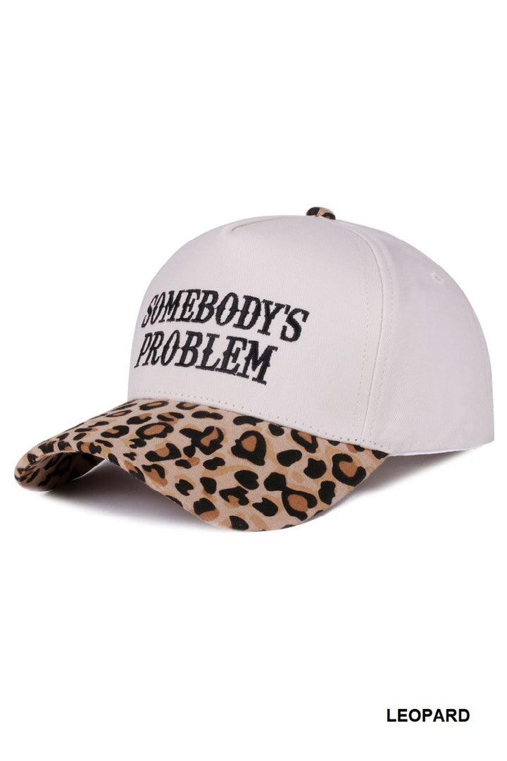 Somebody's Problem Two Tone Canvas Hat-Accessories-Anatomy Clothing Boutique in Brenham, Texas