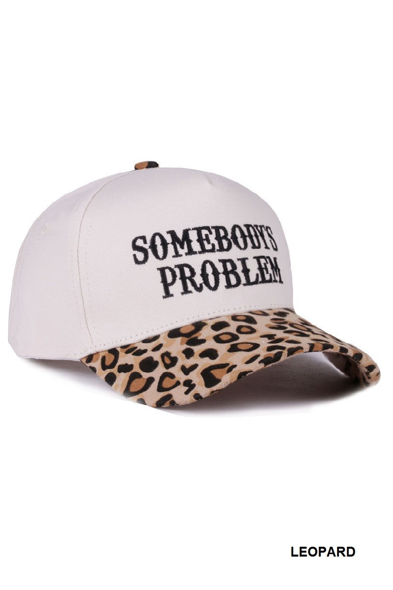 Somebody's Problem Two Tone Canvas Hat-Accessories-Anatomy Clothing Boutique in Brenham, Texas