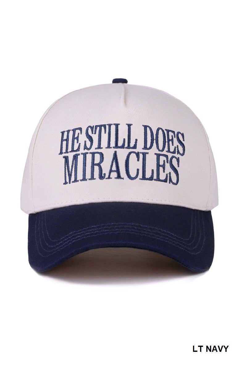 Miracles Two Tone Canvas Hat-Accessories-Anatomy Clothing Boutique in Brenham, Texas