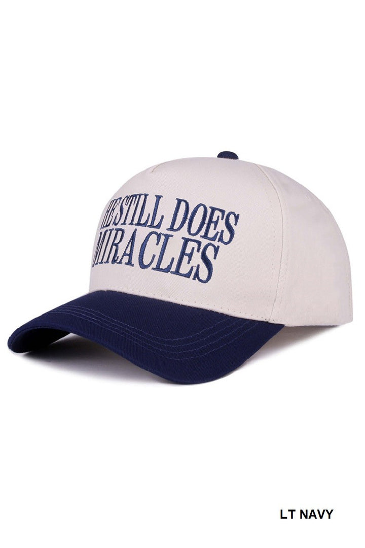 Miracles Two Tone Canvas Hat-Accessories-Anatomy Clothing Boutique in Brenham, Texas