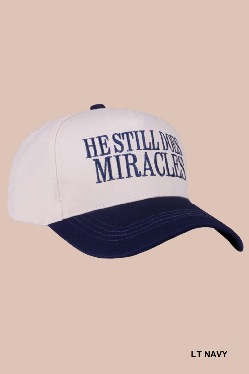 Miracles Two Tone Canvas Hat-Accessories-Anatomy Clothing Boutique in Brenham, Texas
