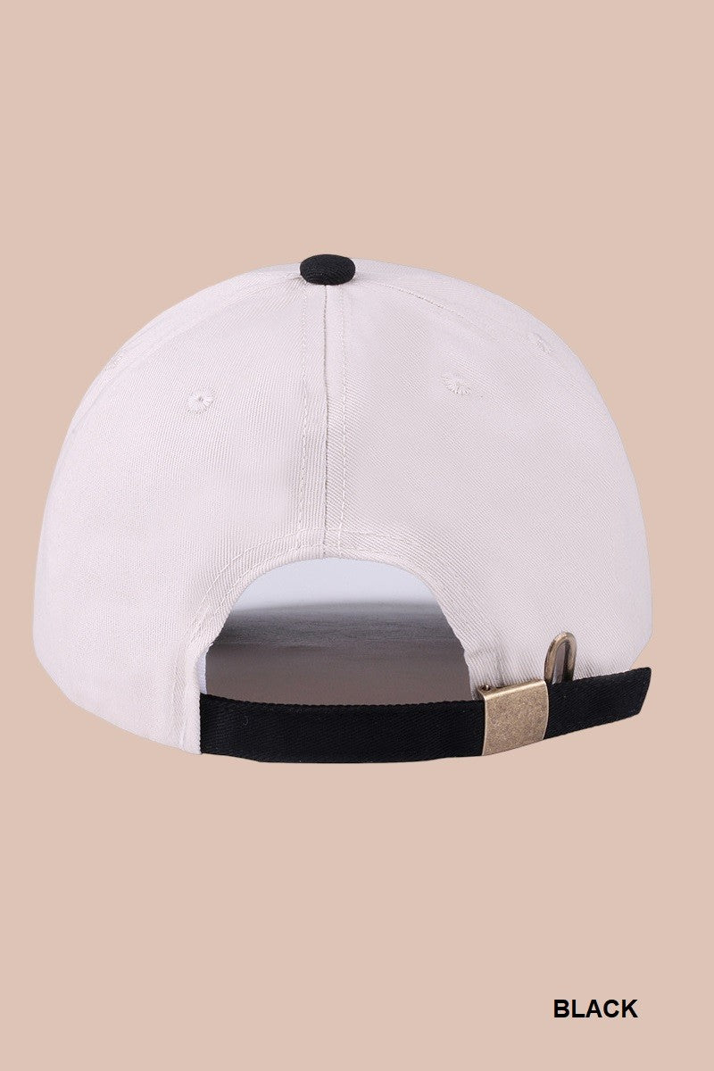 Champagne Problems Two Tone Canvas Hat-Accessories-Anatomy Clothing Boutique in Brenham, Texas