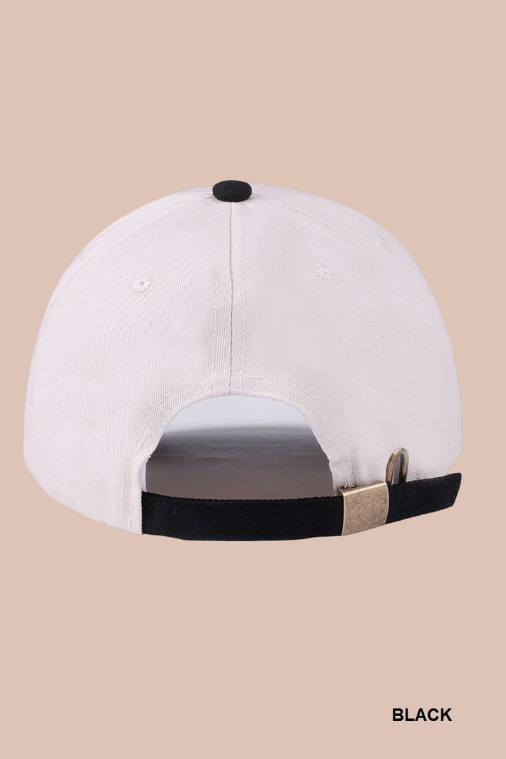 Champagne Problems Two Tone Canvas Hat-Accessories-Anatomy Clothing Boutique in Brenham, Texas