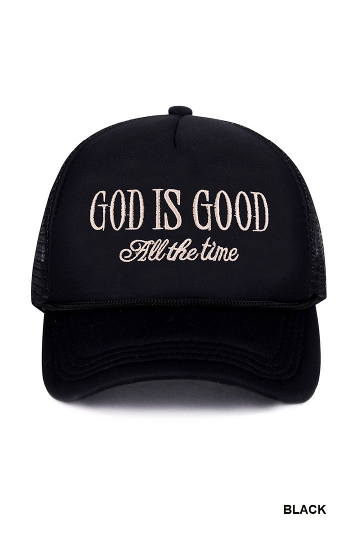 God is Good Mesh Trucker Hat-Accessories-Anatomy Clothing Boutique in Brenham, Texas