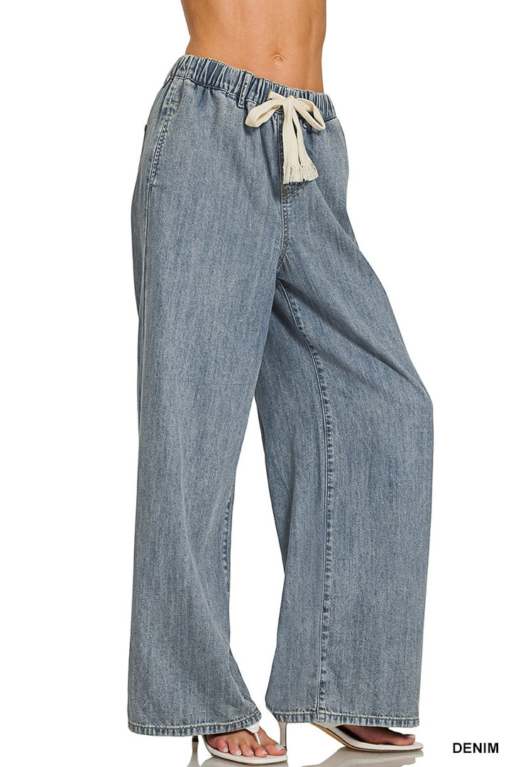 Davy Wide Leg Jeans-Anatomy Clothing Boutique in Brenham, Texas