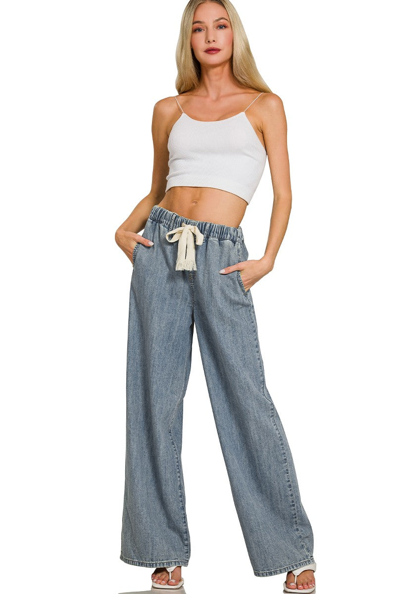 Davy Wide Leg Jeans-Anatomy Clothing Boutique in Brenham, Texas