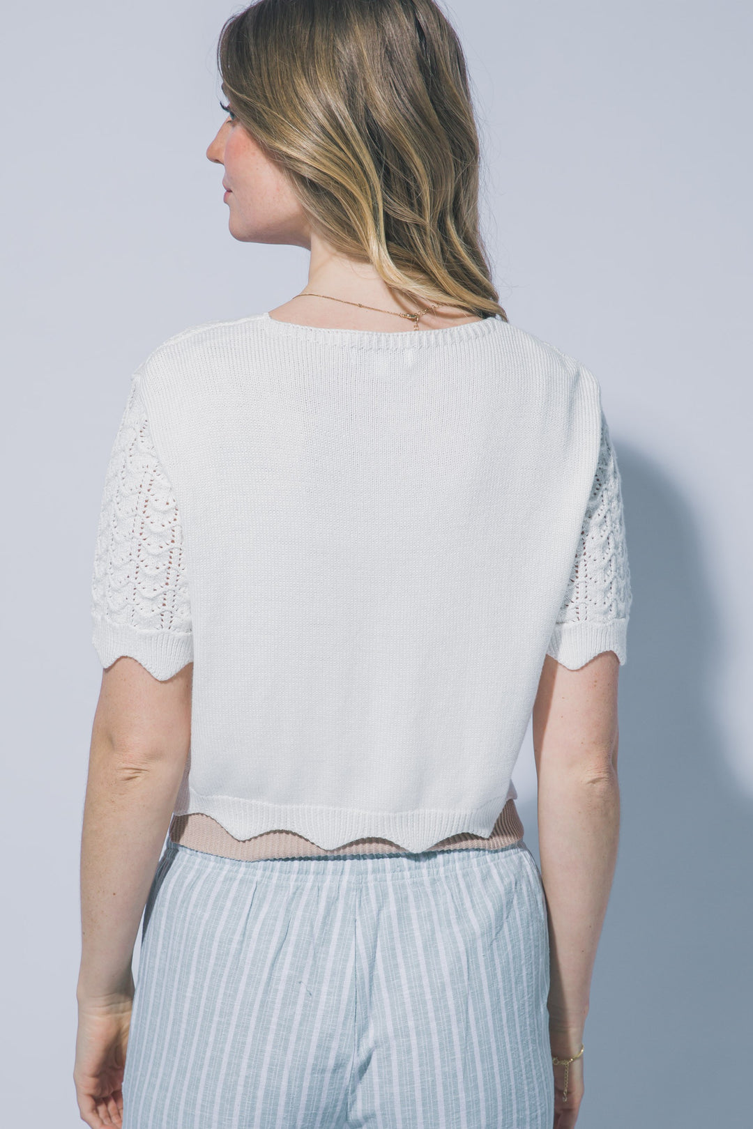 Soft Romance Knit Cardi Top-Tops-Anatomy Clothing Boutique in Brenham, Texas